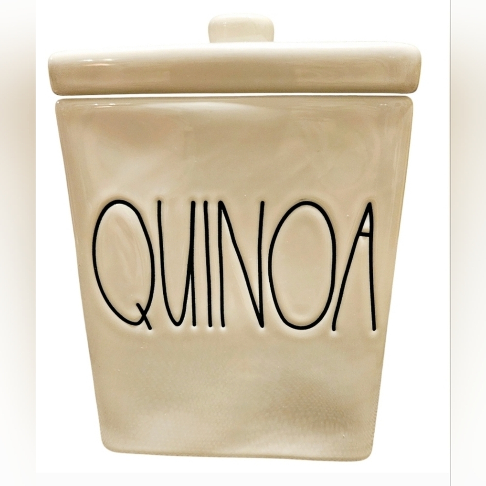 Rae Dunn Ceramic Quinoa Canister Storage Jar 7x5"